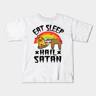 Eat Sleep Hail Satan Funny Death Metal Kids T-Shirt